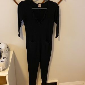 Smash + Tess Waffle Romper in Black XS